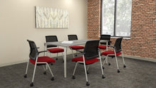 Load image into Gallery viewer, Artii Multi-purpose nesting chair with casters stackable storage option pivot mesh backrest antimicrobial seat cushion  - ChicagoOfficeChair.com